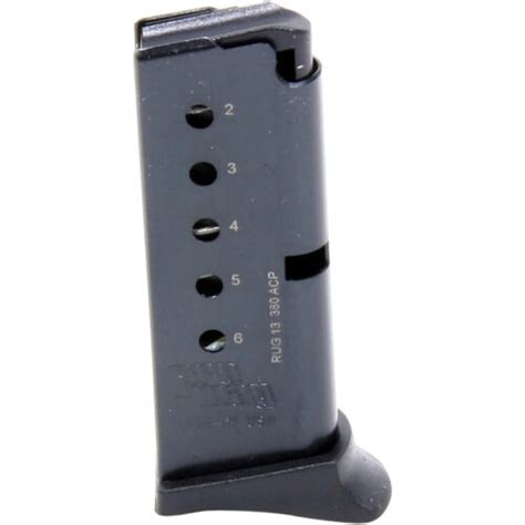 Promag 2 Pack Ruger Lcp 380 Acp 6 Round Magazine Rug 13 Blue Steel Ebay