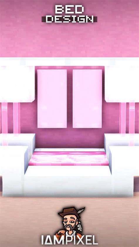 Minecraft Pink Bed Design! 🛌 | Minecraft designs, Minecraft decorations ...