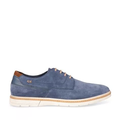 Derbies BLEU Homme CUIR Lacets DENIM SIDE CUIR