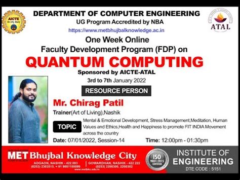 ATAL FDP On Quantum Computing Session 14 By Mr Chirag Patil YouTube