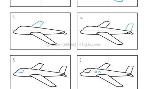 How To Draw An Airplane Easy Step By Step Drawing Lessons For Kids