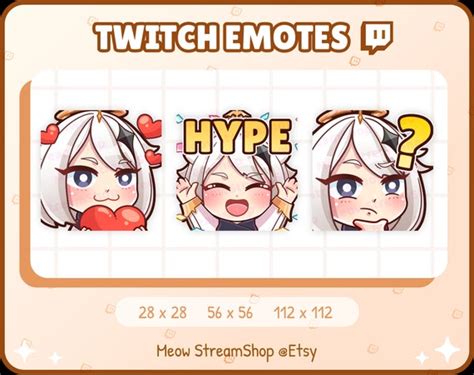 Twitch Emote Paimon Emotes Pack hype Heart Think - Etsy Australia