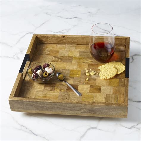 Snapklik Gourmet Basics By Mikasa Avery Square Mango Wood Lazy