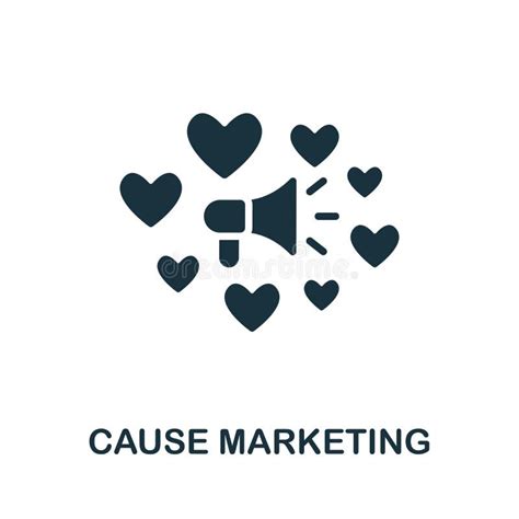 Cause Marketing Icon Monochrome Simple Marketing Strategy Icon For