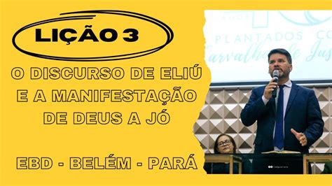 O Discurso De Eli E A Manifesta O De Deus A J Li O Ebd Bel M