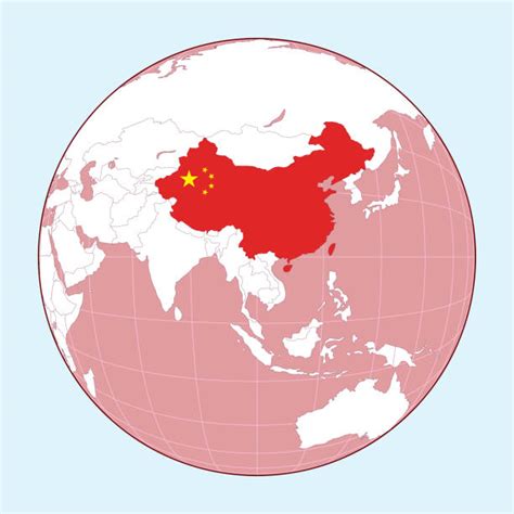 World Map With China In Centre Illustrations Royalty Free Vector