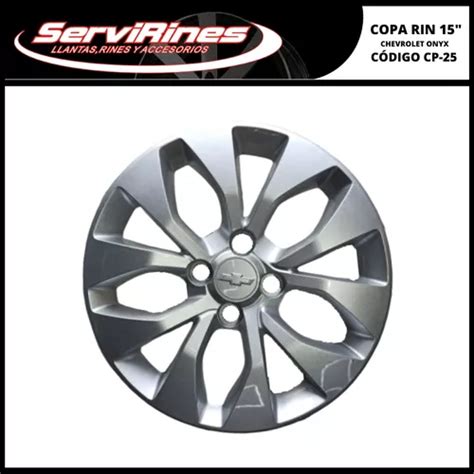 X1 Copa De Rin 15 Chevrolet Onix Gris Aluminio Cod Cp 25