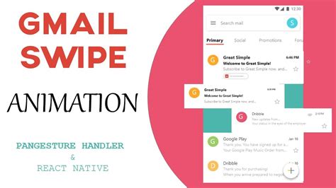 Gmail Swipe Using React Native PangestureHandler Reanimated Animation