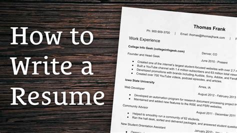 How To Write A Resume Complete Step By Step Guide