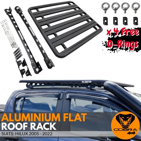 Ultimate Adventure Aluminium Flat Platform Dual Cab Roof Rack Suitable