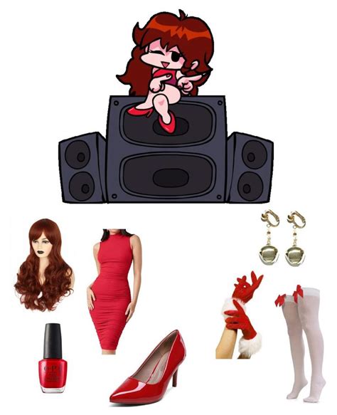 Make Your Own Girlfriend from Friday Night Funkin' Costume | Tight red ...