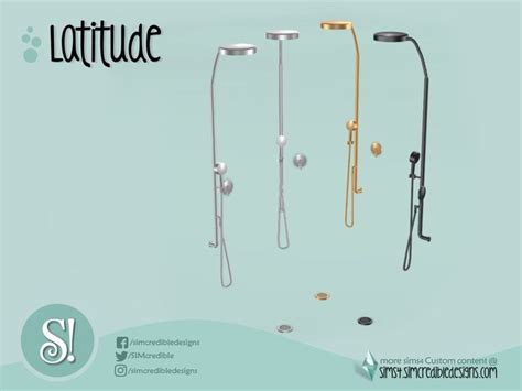 Simcredibles Latitude Shower Sims 4 Cc Furniture Sims 4 Custom