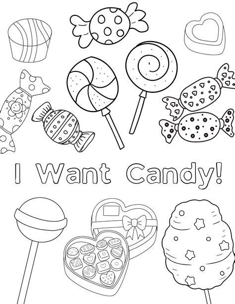 Celebrate Your Sweet Tooth With These Cute Candy Coloring Pages