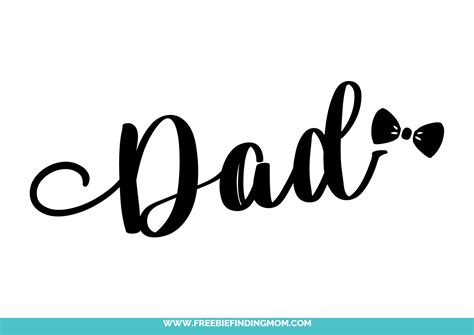 "Dad" Calligraphy (3 Free Printables)