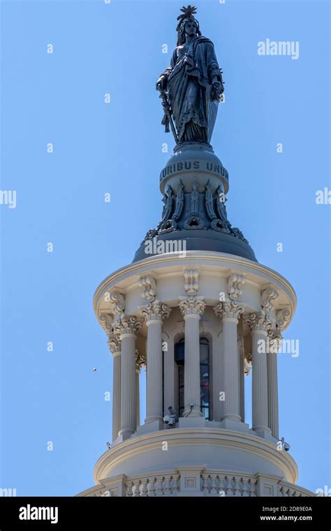 Thomas Crawfords Bronze Statue Of Freedom The Crowning Feature Of