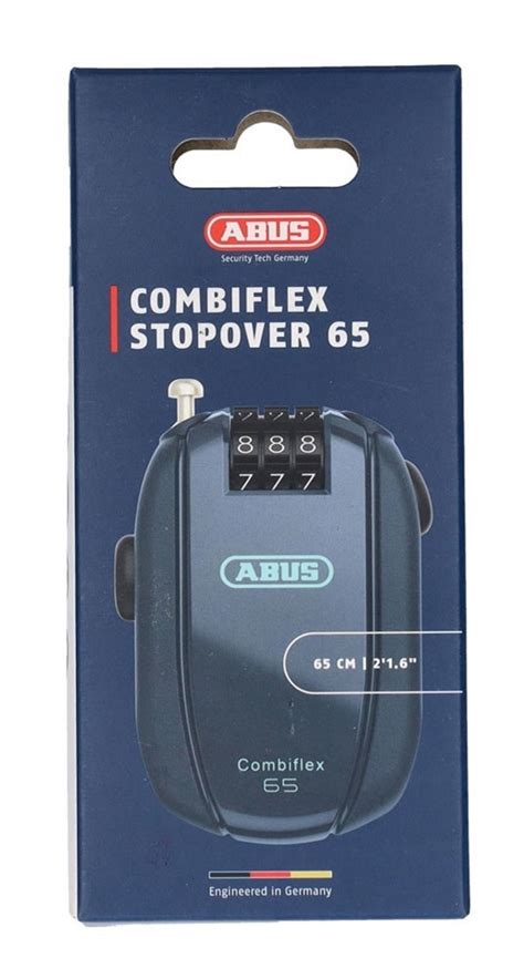 ABUS Kabelslot Combiflex Stopover 65 Midnight Blue Met Cijfercode