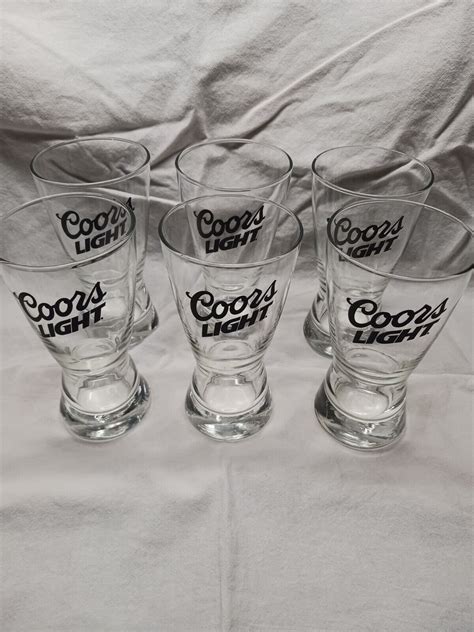 Coors Light Glasses 6 Very Good Condition See My Other Glass