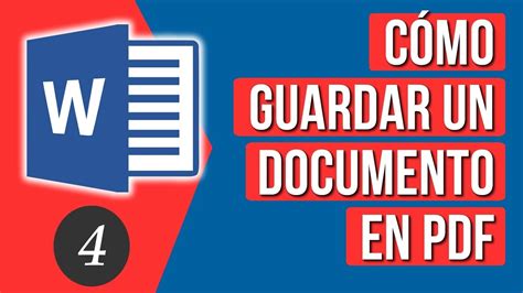 Como Guardar Un Documento De Word En Pdf Youtube