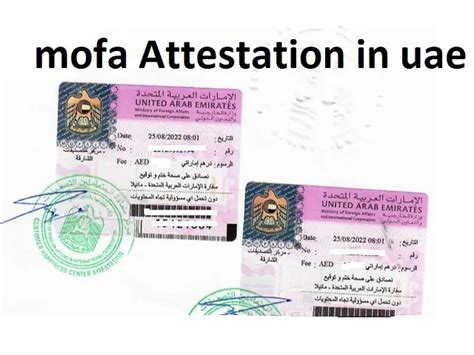 UAE Ministry Of Foreign Affairs MOFA Attestation POA Services In UAE