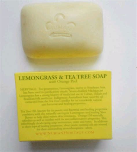 Nubian Heritage Lemongrass And Tea Tree Soap W Orange Peel 5 Oz Bars