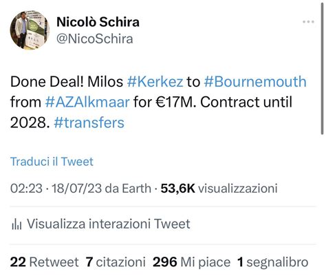 Nicol Schira On Twitter Now Its Official Milos Kerkez To