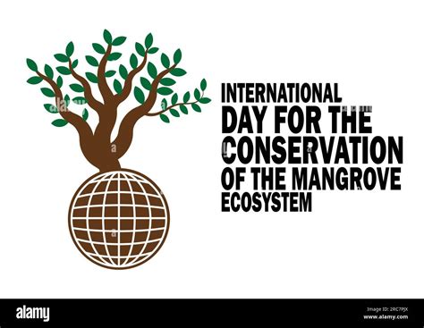 International Day For The Conversation Of The Mangrove Ecosystem Vector