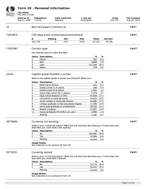 Fillable Online Whi Form 20 Personal Information WHI Whi Fax