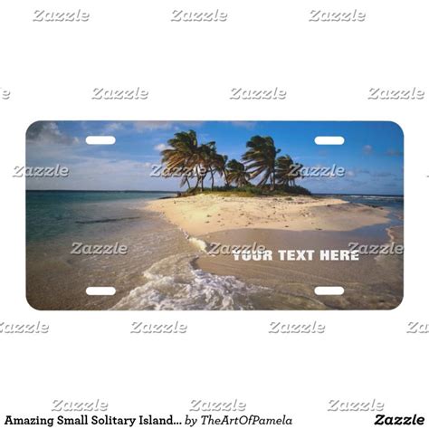 Amazing Small Solitary Island Custom Customizable License Plate