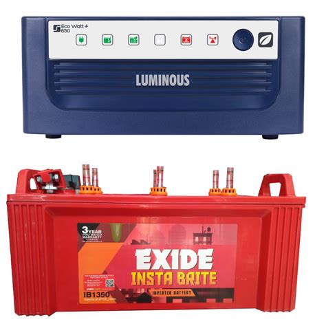 Luminous ECO WATT 650 Square Wave Inverter EXIDE INSTABRITE IB1350