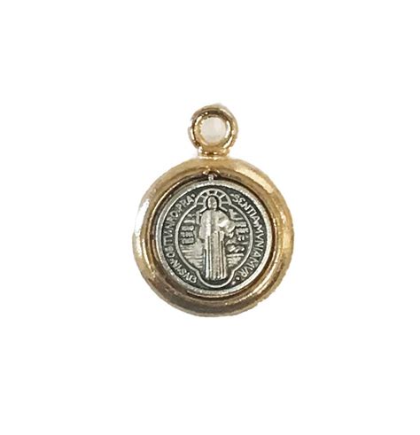 Two Tone St Benedict Medal Charm The ACTS Mission Store