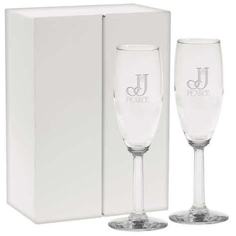 Etched Napa Valley Flute Gift Set Inkmule