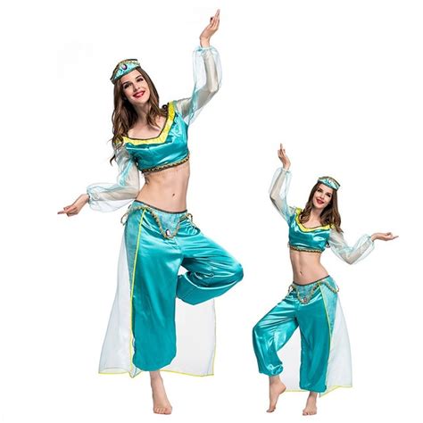 Women Fairy Tales Aladdins Lamp Halloween Princess Jasmine Costume