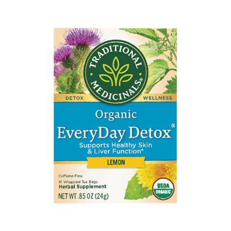 Traditional Medicinals Organic Everyday Detox Lemon 16 Tea Bags Healthy Options