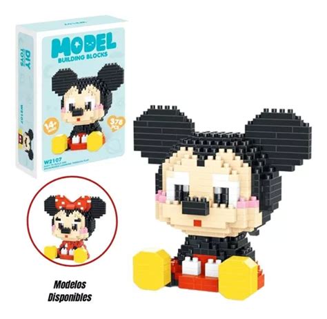 Rompecabezas D Bloques Armables Mickey Y Minnie Mouse Block Mercadolibre