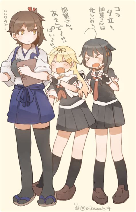 Kaga Shigure Yuudachi Shigure Kai Ni And Yuudachi Kai Ni Kantai