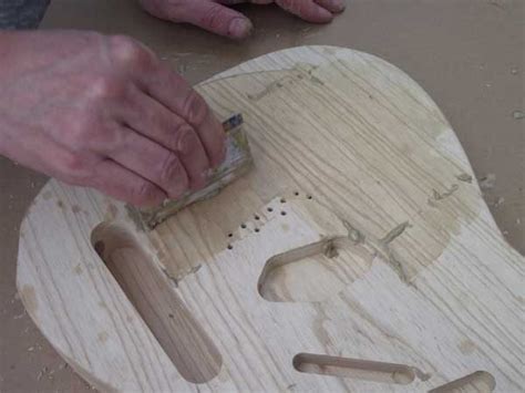 Grain Filling An Ash Telecaster Body Manchester Guitar Tech