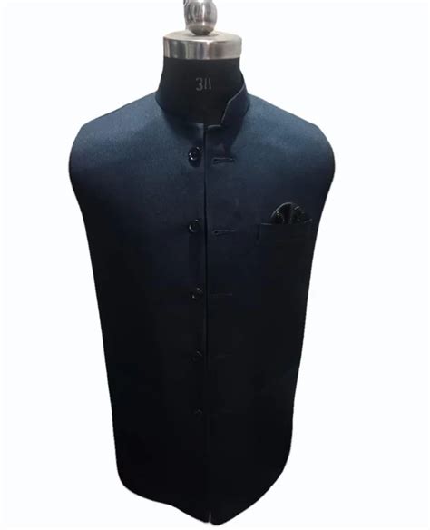 Cotton Solid Men Navy Blue Nehru Jacket At Rs 450 Piece In Meerut ID