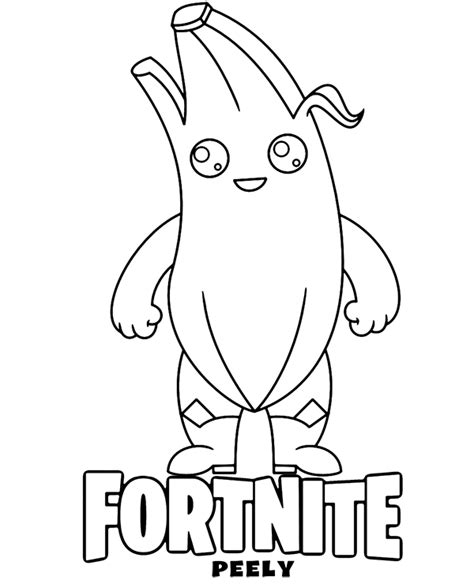 Peely figure Fortnite coloring picture