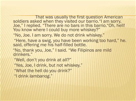 We Filipinos Are Mild Drinkers Ppt