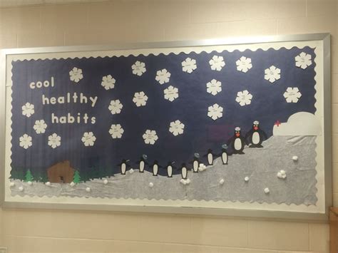 My Winter Themed Health Office Bulletin Board December Bulletin Boards Christmas Bulletin