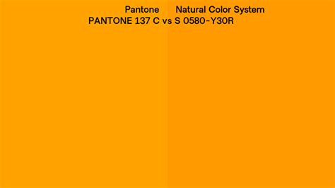 Pantone C Vs Natural Color System S Y R Side By Side Comparison