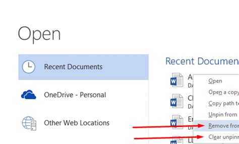 Managing Recent Documents and Recent Folders in Microsoft Office 2010/ ...