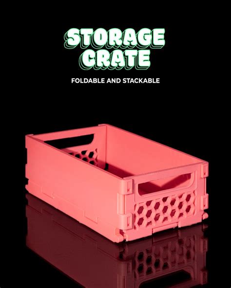 Foldable And Stackable Storage Crate