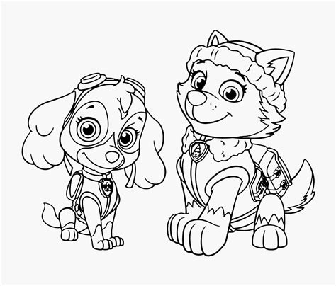 Paw Patrol Mer Pups Coloring Pages Skye Paw Patrol Coloring Pages