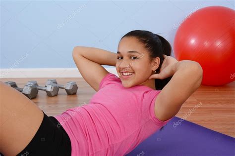 Teens Exercising