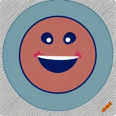 Smiling Cartoon Circle Illustration