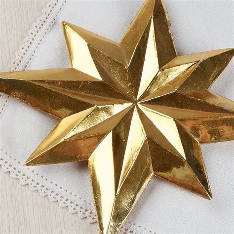 Gold Metallic Star Ornament Christmas Ornaments Christmas And