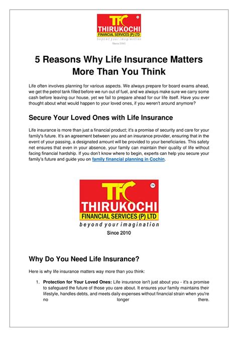 Ppt 5 Reasons Why Life Insurance Matters More Than You Think Powerpoint Presentation Id 12783005