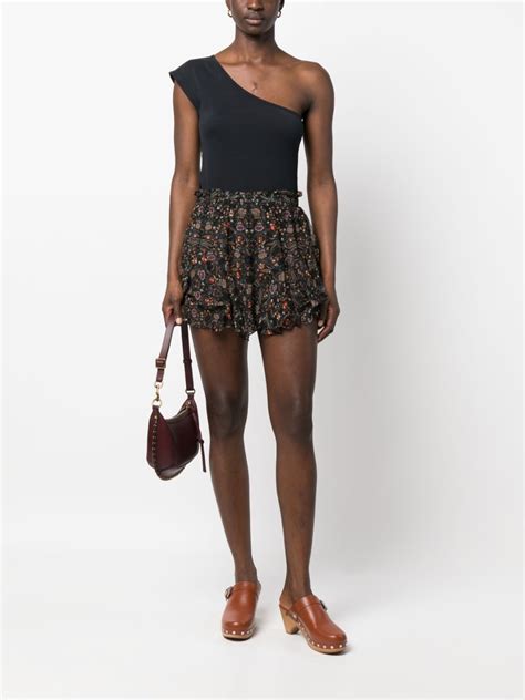 Isabel Marant Floral Print Silk Shorts Farfetch