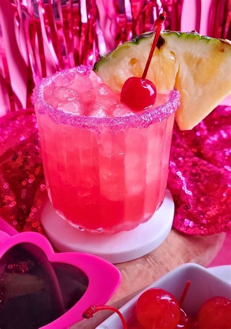 Malibu Barbie Pink Cocktail Yummy Alcoholic Drinks Barbie Party Yummy Drinks